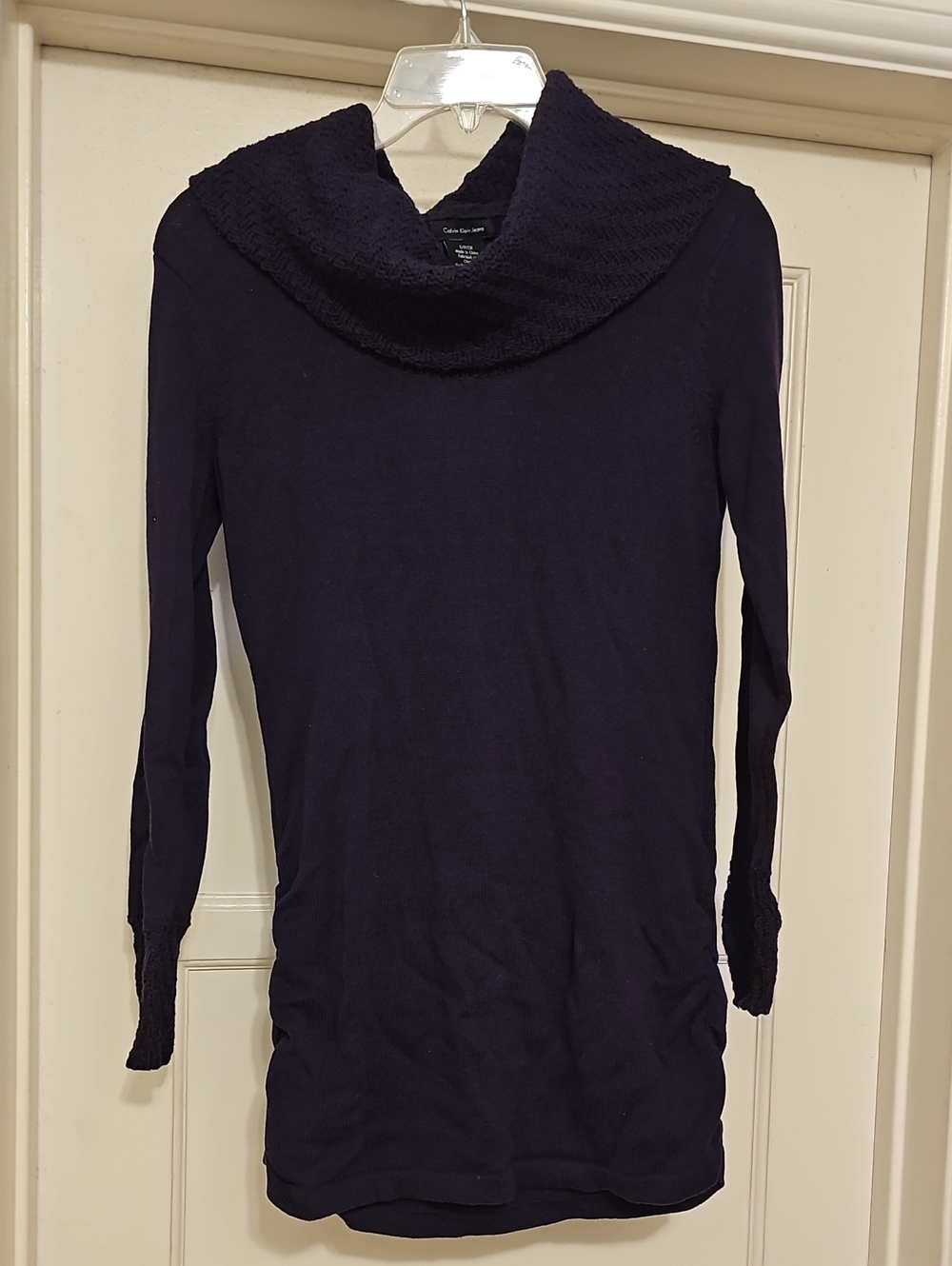 Calvin Klein Jeans Plum Purple Cowl Neck Sweater
